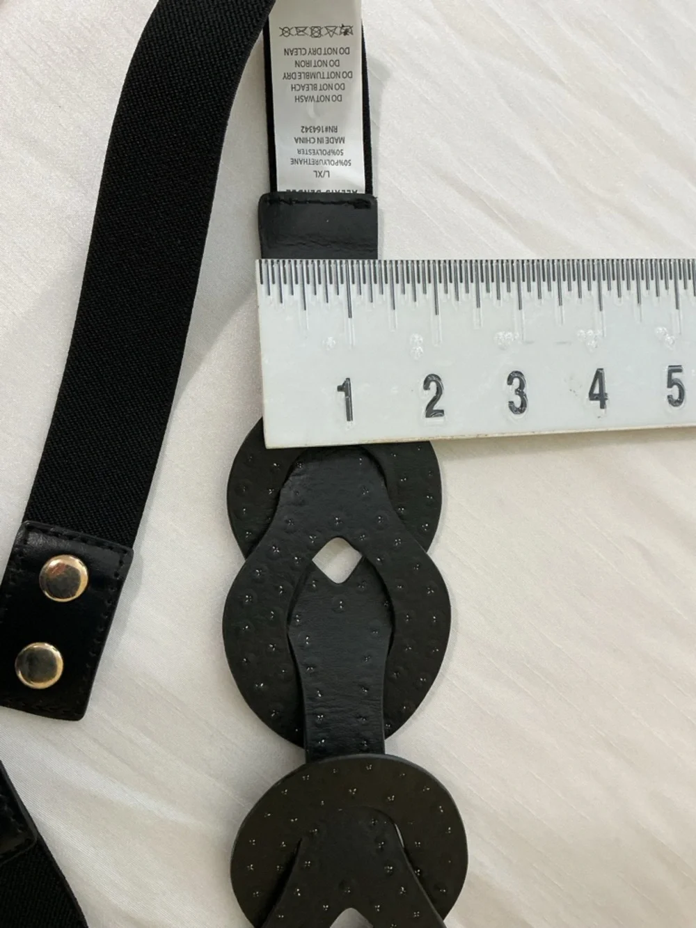 Chic Black and Gold Studded Retro Stretch Women's Belt